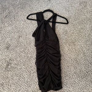 Crystal Doll Black Backless Dress